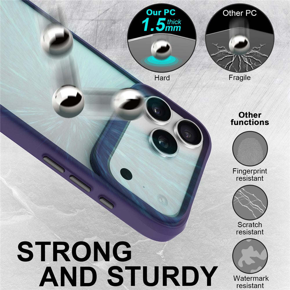 For iPhone 17 Pro Max Case Hybrid Hard PC Soft TPU Shockproof Phone Cover - Purple