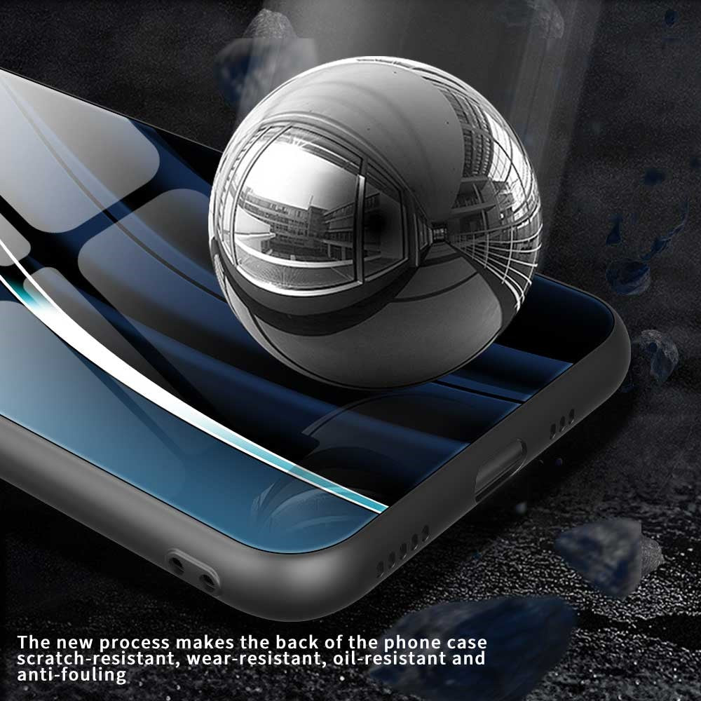 For iPhone 17 Pro Max Case Anti Drop PC TPU Tempered Glass Pattern Printing Phone Back Cover - B0176