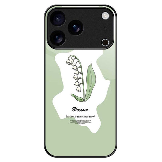For iPhone 17 Pro Max Case Anti Drop TPU PC Tempered Glass Pattern Printing Phone Back Cover - B0209