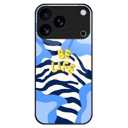 For iPhone 17 Pro Max Case Anti Drop TPU PC Tempered Glass Pattern Printing Phone Back Cover - B0210