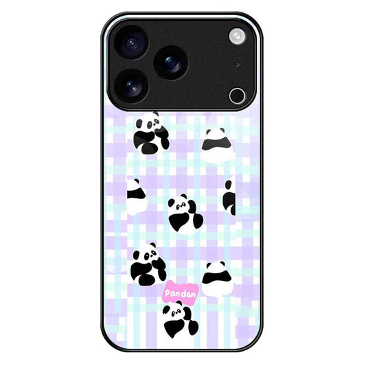 For iPhone 17 Pro Max Case PC TPU Tempered Glass Pattern Printing Anti Drop Phone Back Cover - B0256