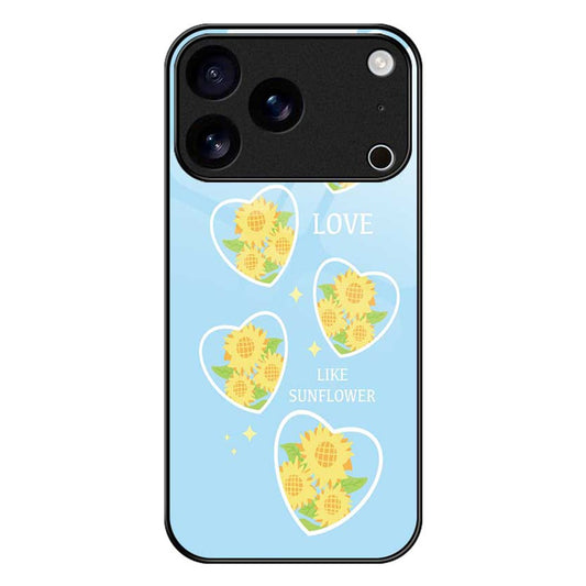 For iPhone 17 Pro Max Case PC TPU Tempered Glass Pattern Printing Slim Phone Back Cover - B0281