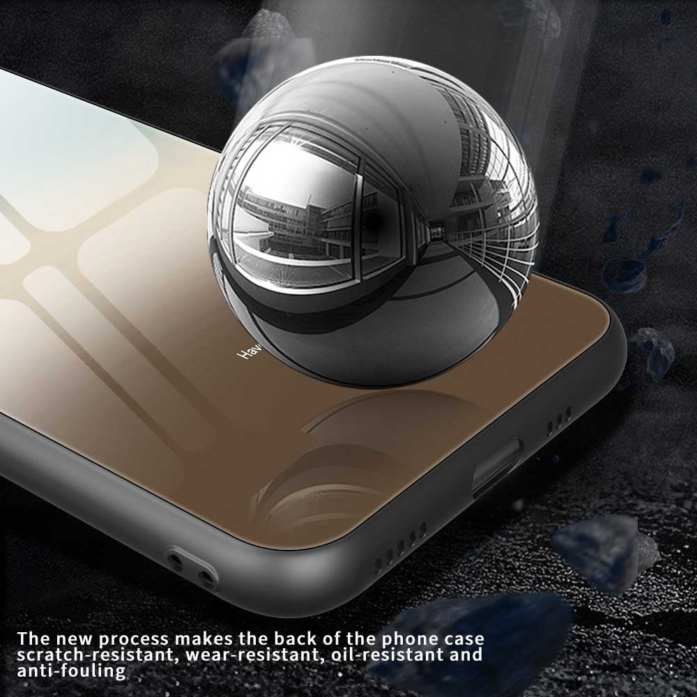 For iPhone 17 Pro Max Case TPU PC Tempered Glass Pattern Printing Slim Phone Back Cover - B0299
