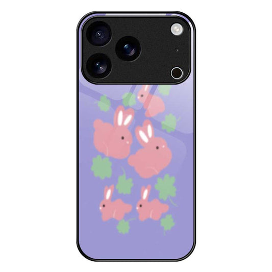 For iPhone 17 Pro Max Case TPU PC Tempered Glass Pattern Printing Slim Phone Back Cover - B0316