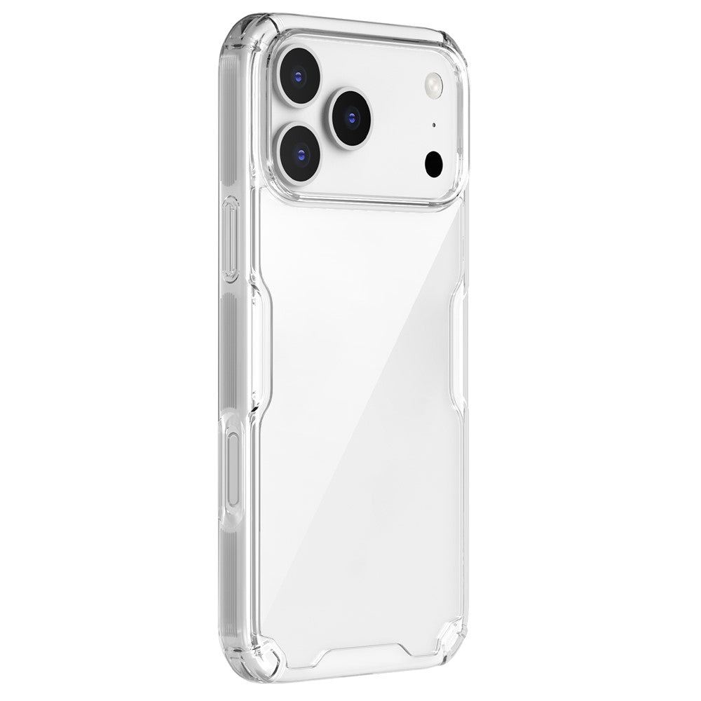 NILLKIN Nature Pro Series For iPhone 17 Pro Max Case PC + TPU Anti-Scratch Clear Back Cover - Transparent