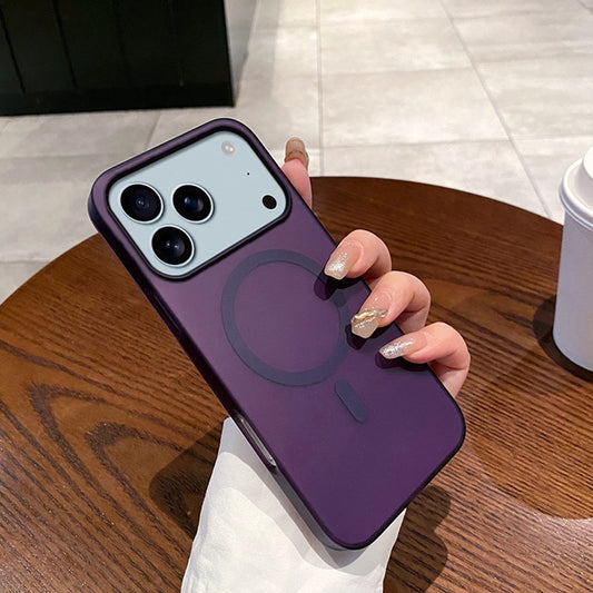 For iPhone 17 Pro Max Case Compatible with MagSafe Precise Cutouts Matte PC Phone Cover - Transparent Purple