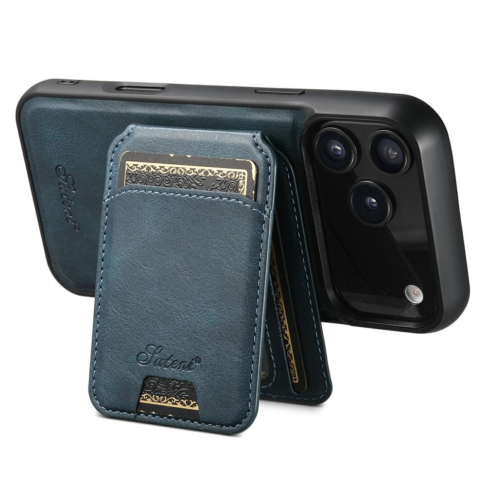 SUTENI H15 For iPhone 17 Pro Max Case Compatible with MagSafe Detachable Card Holder Phone Cover - Blue