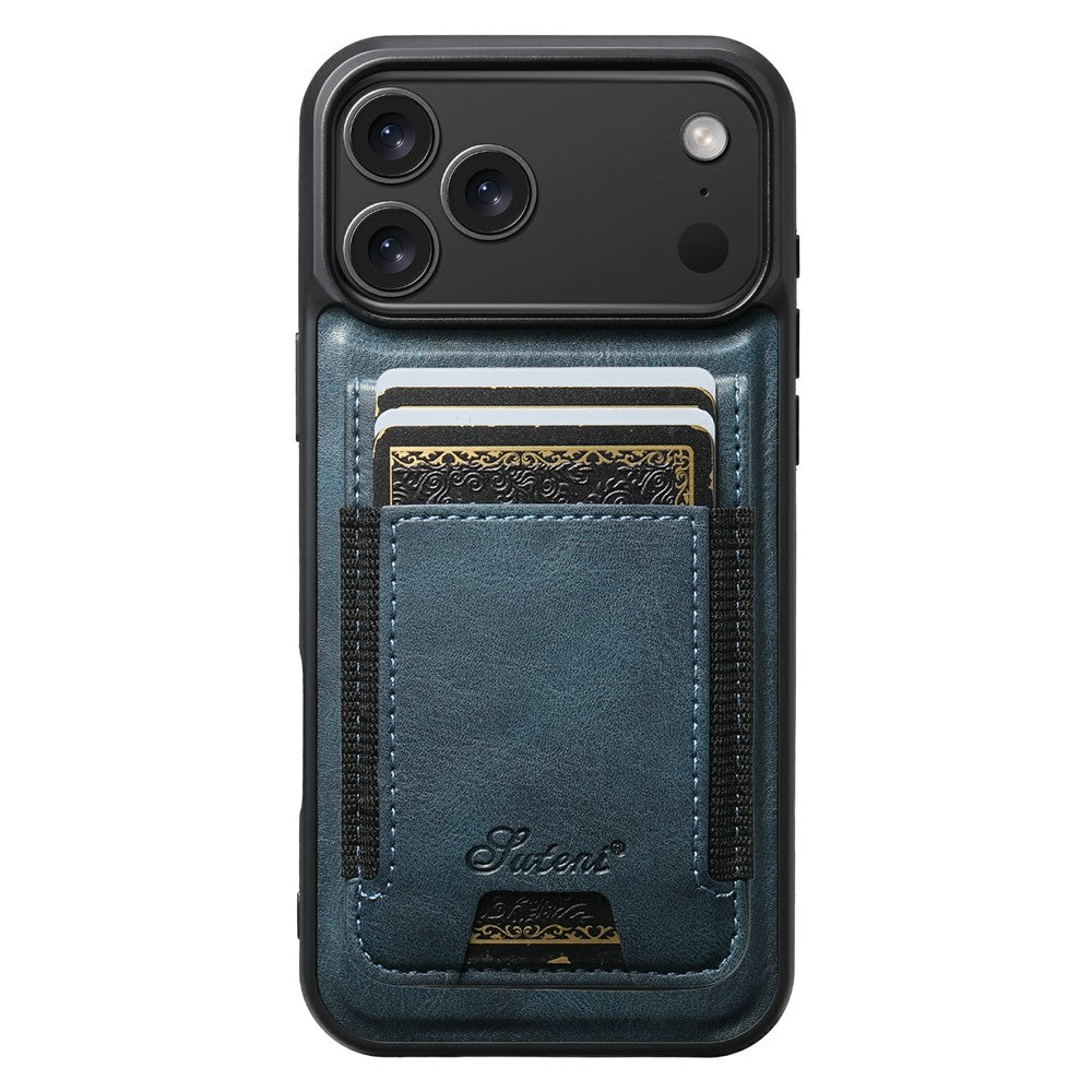 SUTENI For iPhone 17 Pro Max Case Compatible with MagSafe Card Holder Kickstand Phone Cover - Blue