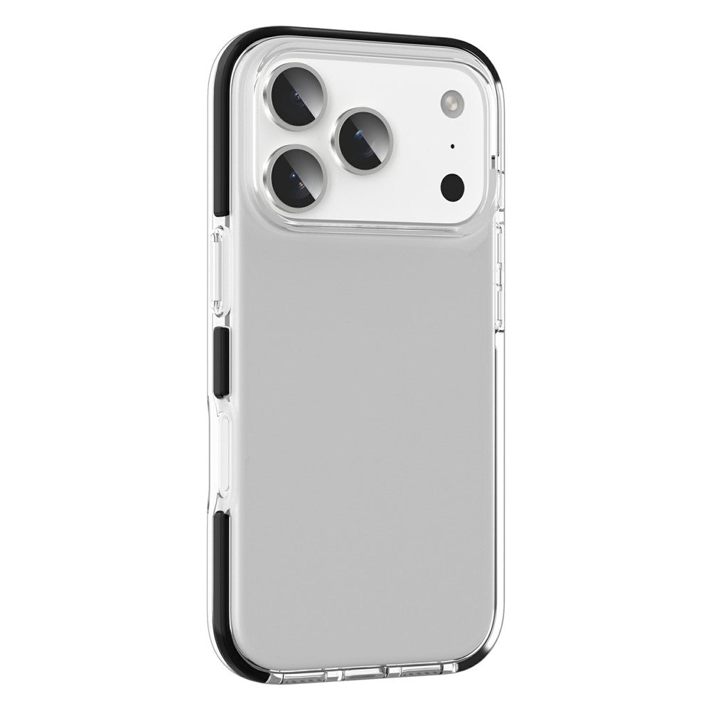 For iPhone 17 Pro Max Case TPU+TPE Anti-drop Clear Phone Cover - Transparent Black