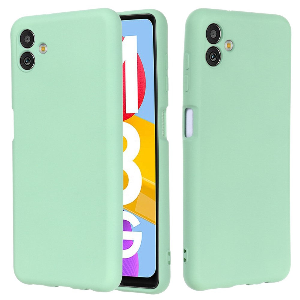 Cell Phone Case for Samsung Galaxy M13 5G, Liquid Silicone+Soft Microfiber Lining Anti-dust Phone Protective Cover - Green