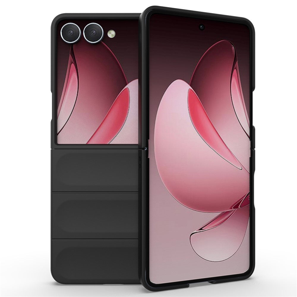 AMORUS For Samsung Galaxy Z Flip7 5G Case Shockproof Hard PC Rugged Phone Back Cover - Black