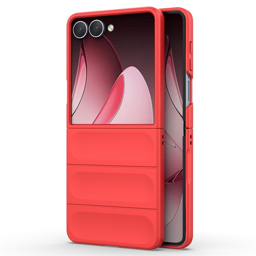 AMORUS For Samsung Galaxy Z Flip7 5G Case Shockproof Hard PC Rugged Phone Back Cover - Red