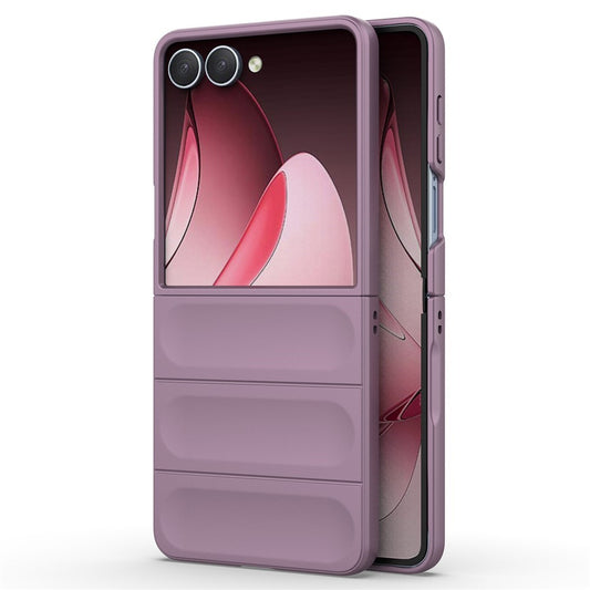 AMORUS For Samsung Galaxy Z Flip7 5G Case Shockproof Hard PC Rugged Phone Back Cover - Light Purple