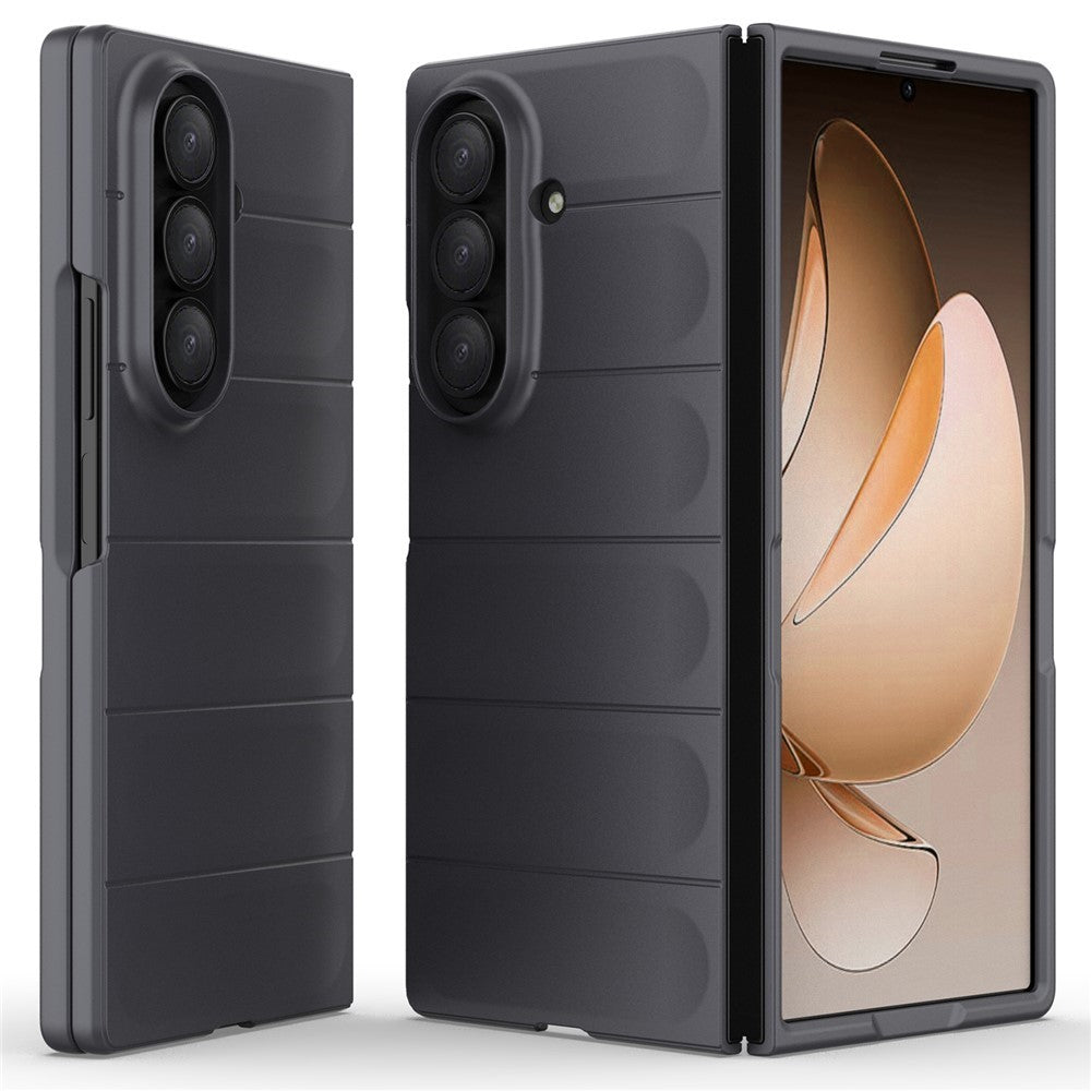 AMORUS For Samsung Galaxy Z Fold7 5G Case Shockproof Hard PC Rugged Phone Back Cover - Dark Grey