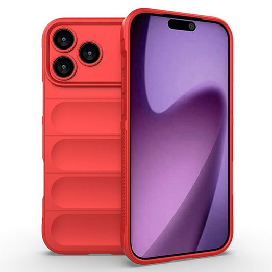 AMORUS For iPhone 17 Pro Max Case Shockproof Soft TPU Rugged Phone Back Cover - Red