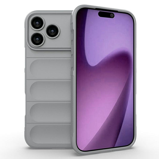 AMORUS For iPhone 17 Pro Max Case Shockproof Soft TPU Rugged Phone Back Cover - Light Grey