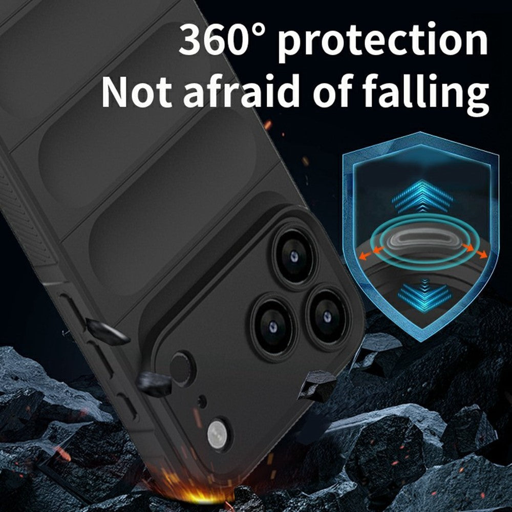 AMORUS For iPhone 17 Pro Max Case Shockproof Soft TPU Rugged Phone Back Cover - Light Grey