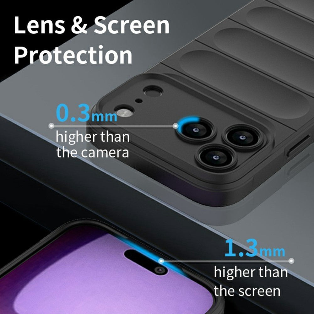 AMORUS For iPhone 17 Pro Max Case Shockproof Soft TPU Rugged Phone Back Cover - Light Grey