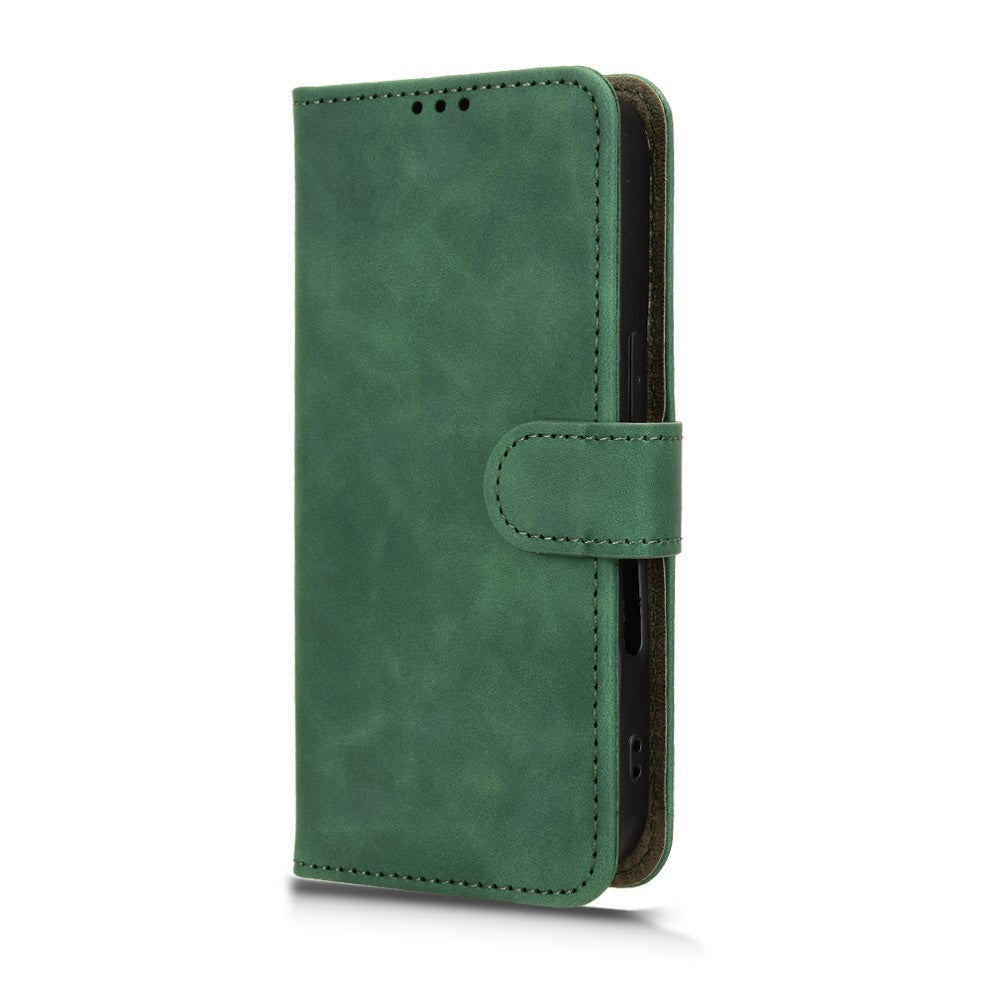 For iPhone 17 Pro Max Leather Case Skin Feel Anti Drop Wallet Flip Phone Cover - Green