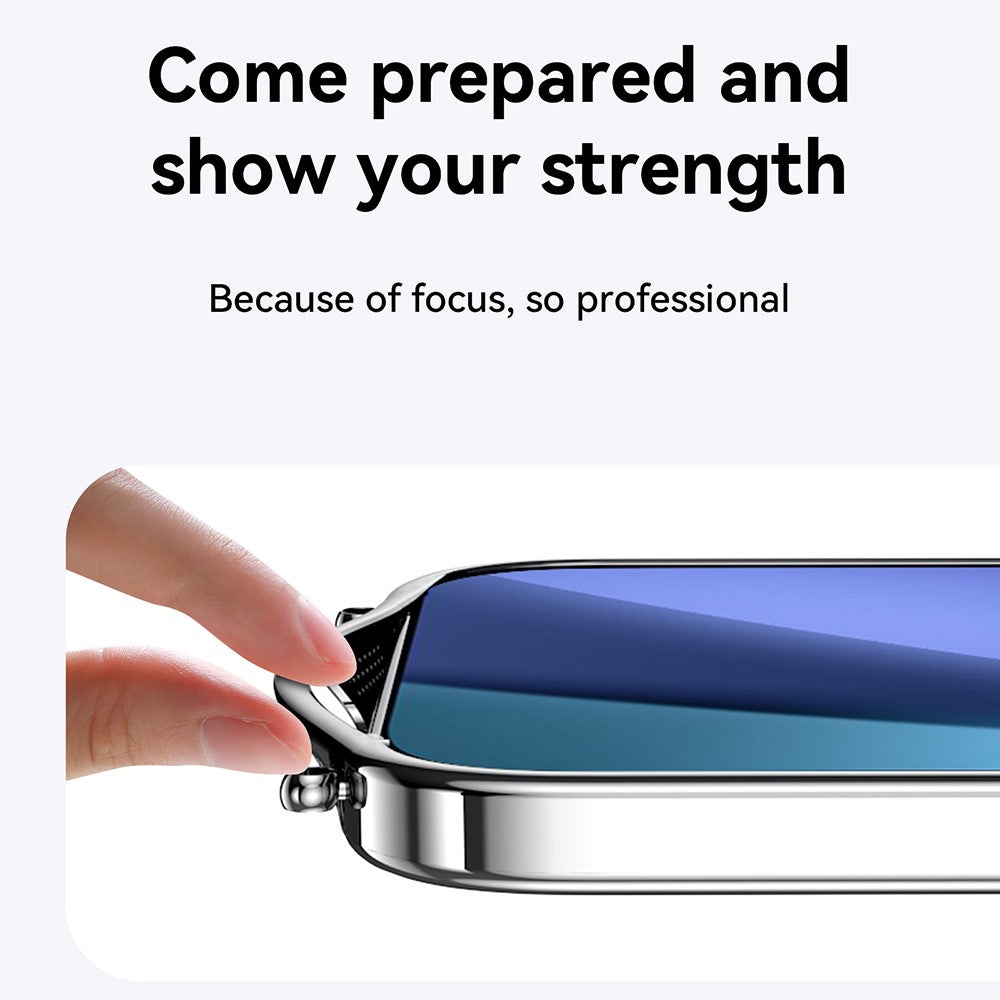 SULADA For iPhone 17 Pro Max Case Electroplating Ultra Clear Soft TPU Phone Cover with PU Wrist Strap - Silver