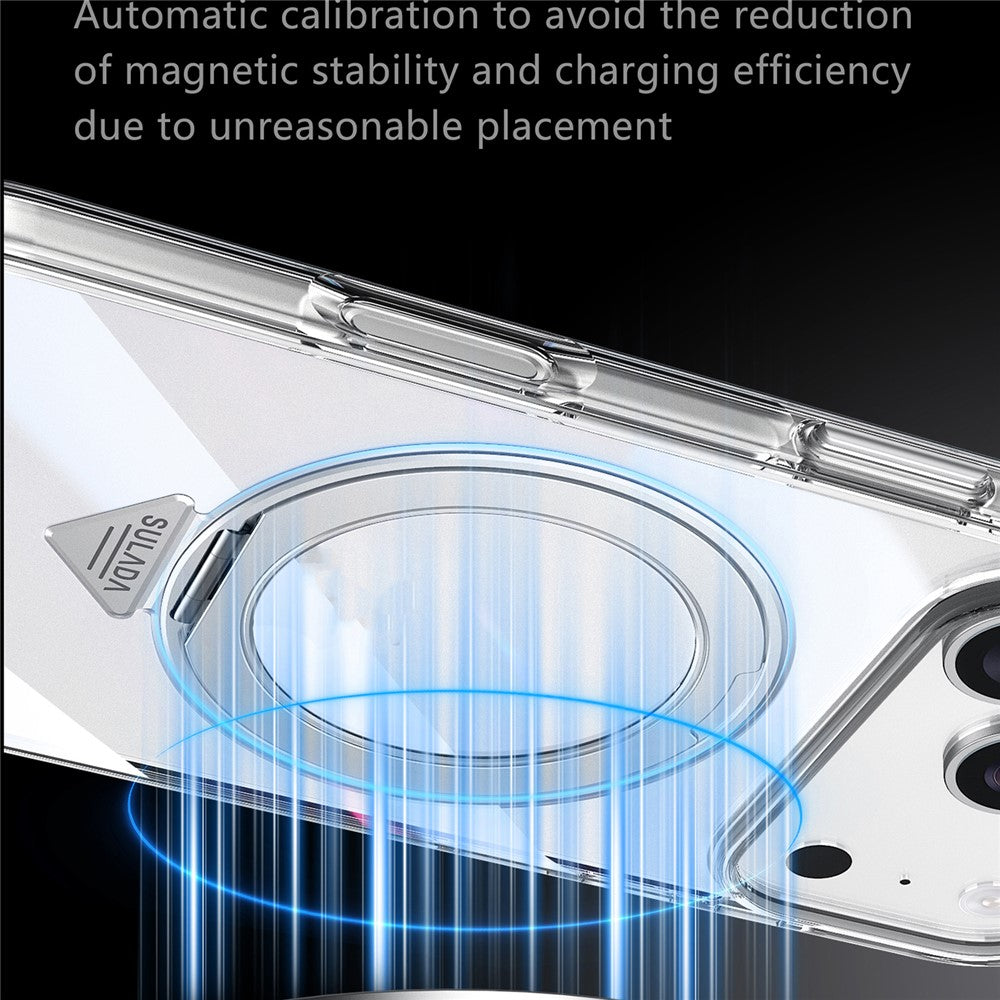 SULADA For iPhone 17 Pro Max Magnetic Case with Kickstand TPU + PC Clear Phone Cover