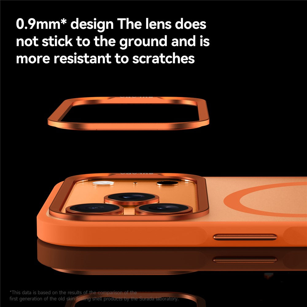 SULADA For iPhone 17 Pro Max Case Compatible with MagSafe PC + TPU Phone Cover - Orange