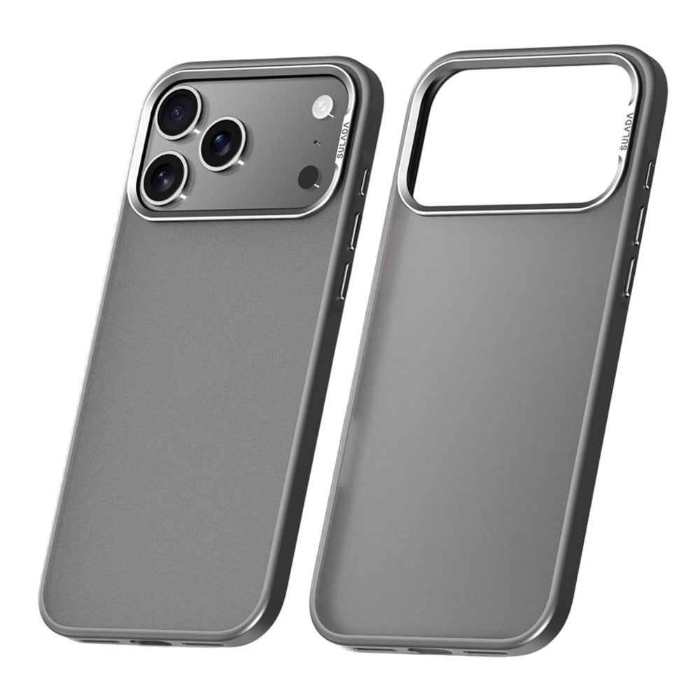 SULADA For iPhone 17 Pro Max Case PC+TPU Shockproof Matte Phone Protector Cover - Titanium Grey