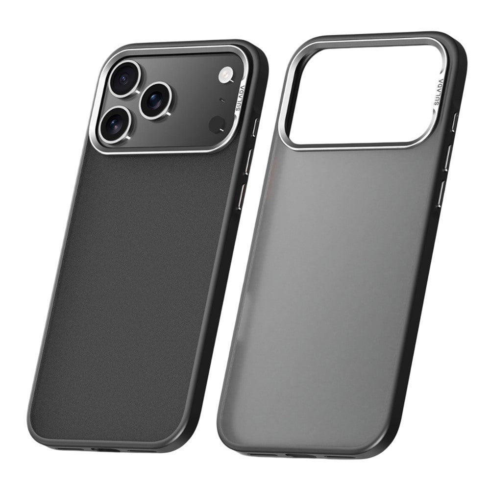 SULADA For iPhone 17 Pro Max Case PC+TPU Shockproof Matte Phone Protector Cover - Titanium Black