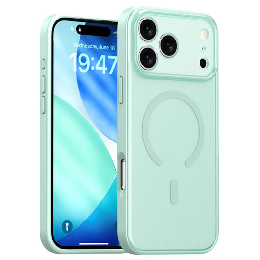 For iPhone 17 Pro Max Case Compatible with MagSafe Skin Feel Frosted PC + TPU Phone Cover - Green