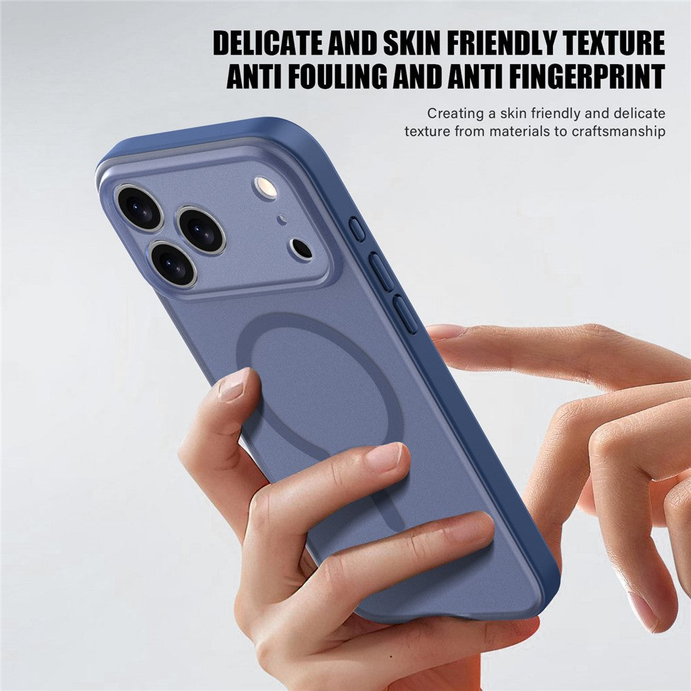 For iPhone 17 Pro Max Case Compatible with MagSafe Skin Feel Frosted PC + TPU Phone Cover - Green