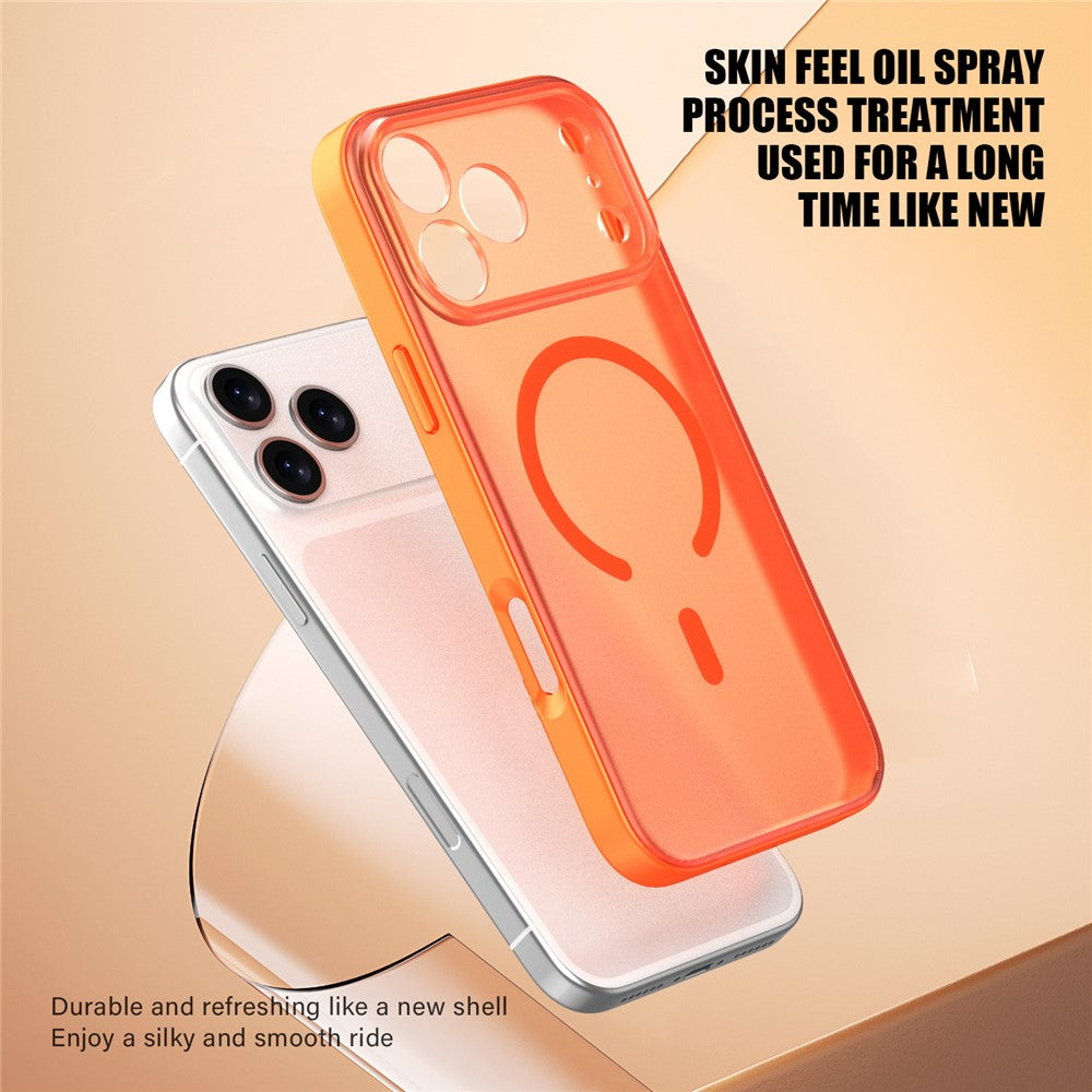 For iPhone 17 Pro Max Case Compatible with MagSafe Skin Feel Frosted PC + TPU Phone Cover - Pink