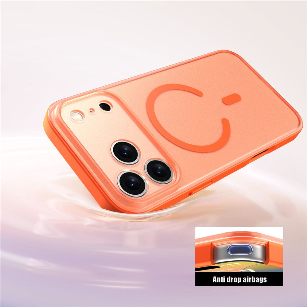 For iPhone 17 Pro Max Case Compatible with MagSafe Skin Feel Frosted PC + TPU Phone Cover - Pink