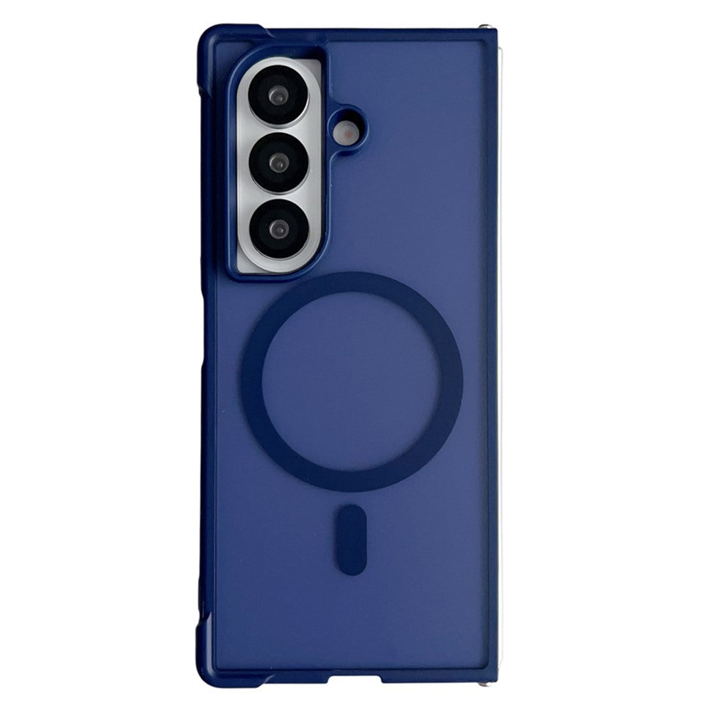 For Samsung Galaxy Z Fold7 5G Magnetic Case Shockproof Matte PC + TPU Phone Cover - Blue