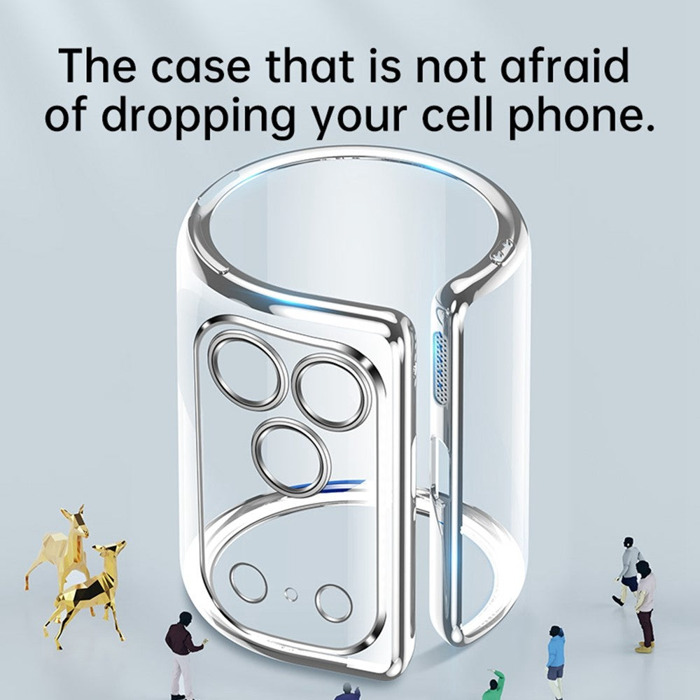 SULADA For iPhone 17 Pro Max Case Ultra Thin Electroplated TPU Clear Phone Cover - Silver