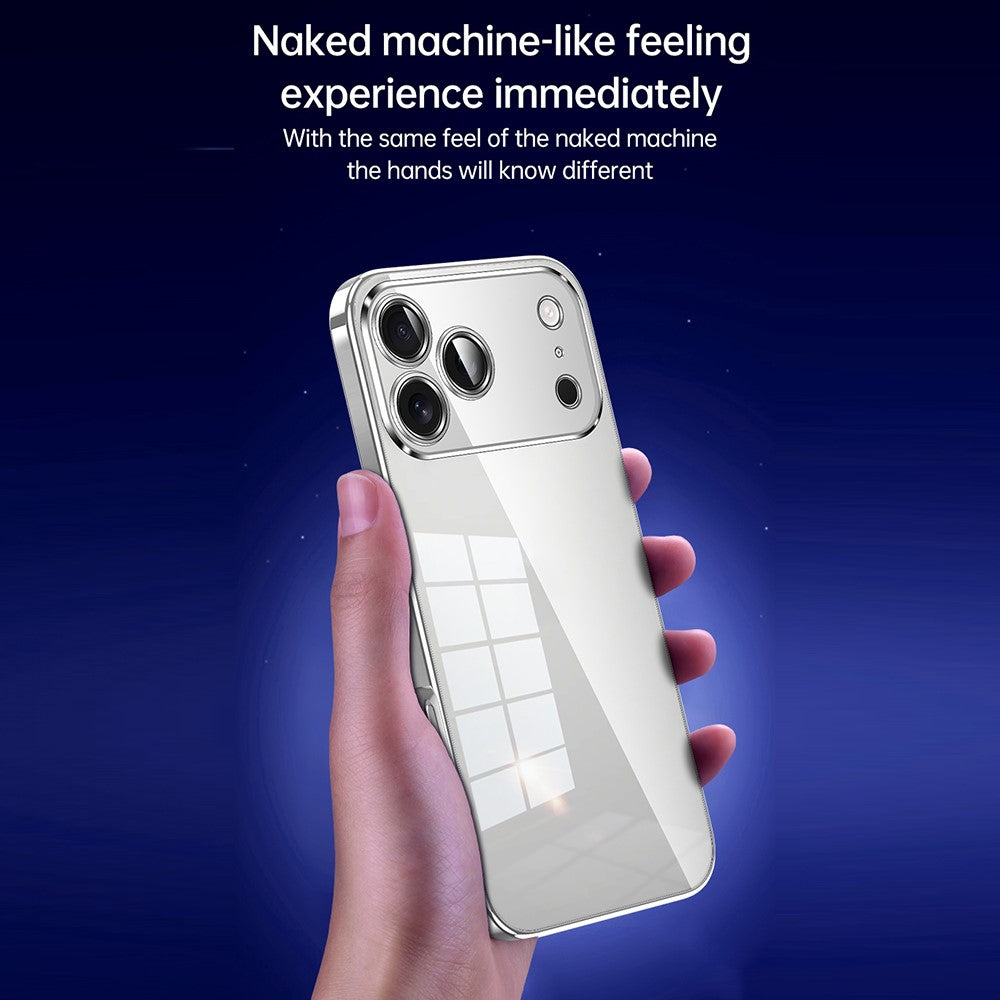 SULADA For iPhone 17 Pro Max Case Ultra Thin Electroplated TPU Clear Phone Cover - Silver
