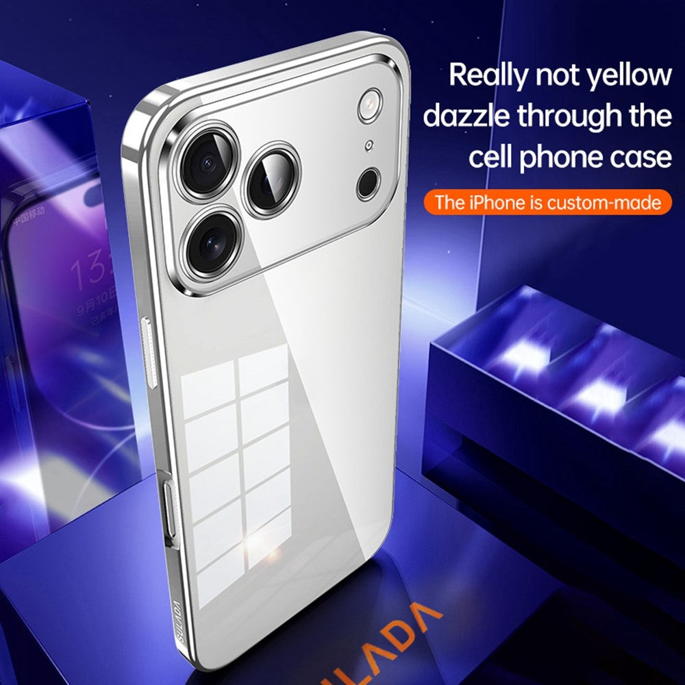 SULADA For iPhone 17 Pro Max Case Ultra Thin Electroplated TPU Clear Phone Cover - Orange