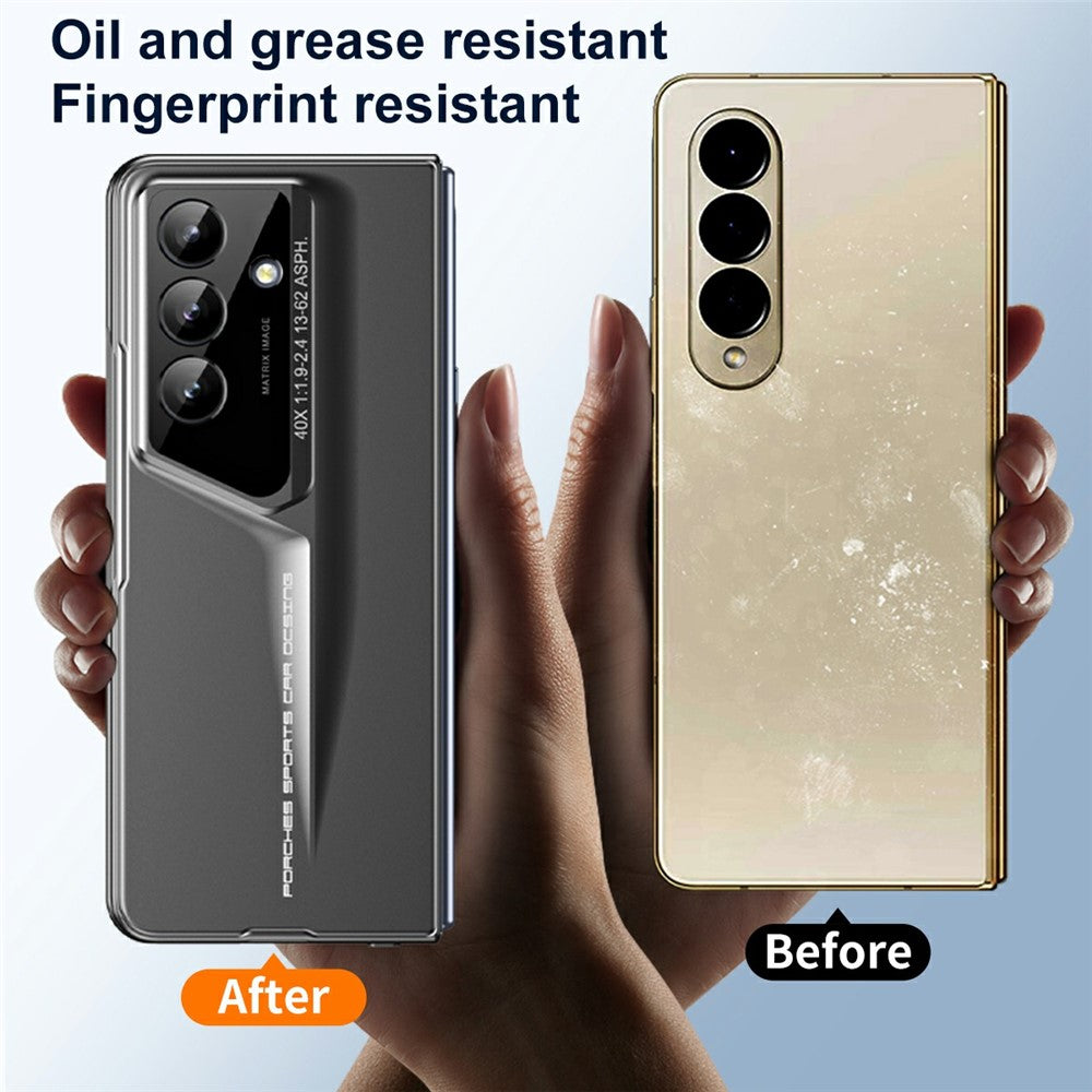 918 Series for Samsung Galaxy Z Fold7 5G Case PC Hard Phone Cover with Tempered Glass Film - Tarnish