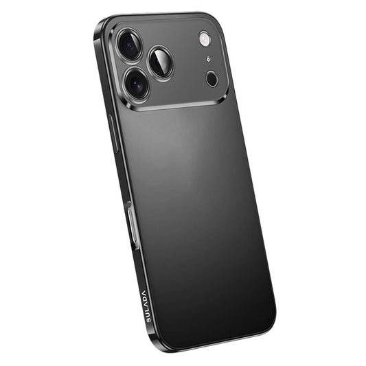 SULADA Nature Series for iPhone 17 Pro Max TPU Case Electroplating Matte Phone Cover - Black
