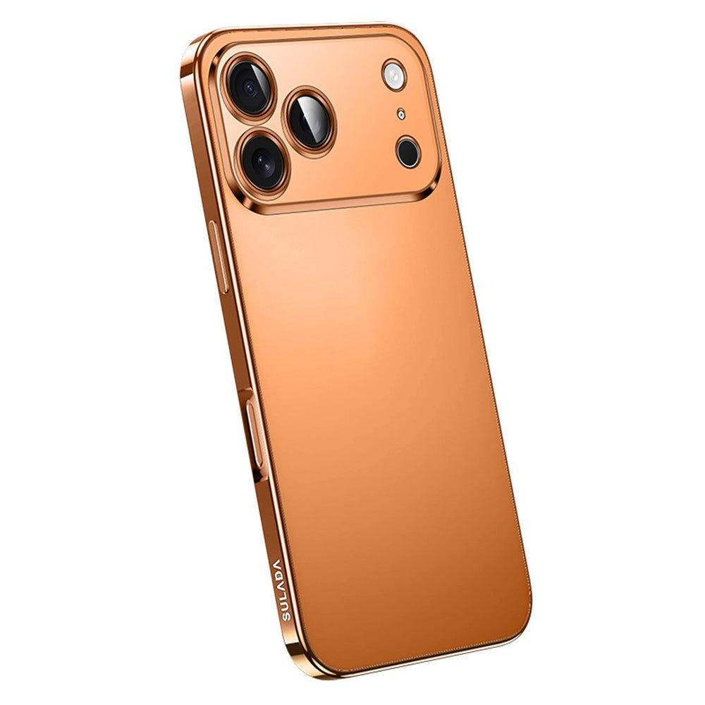 SULADA Nature Series for iPhone 17 Pro Max TPU Case Electroplating Matte Phone Cover - Orange