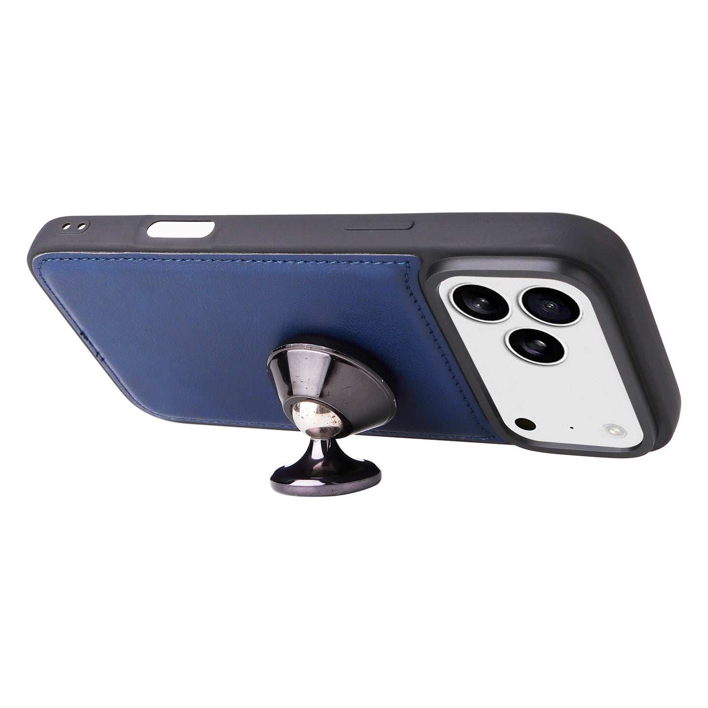 For iPhone 17 Pro Max Case 2 in 1 Detachable Magnetic Leather Wallet Mobile Cover with Strap - Blue
