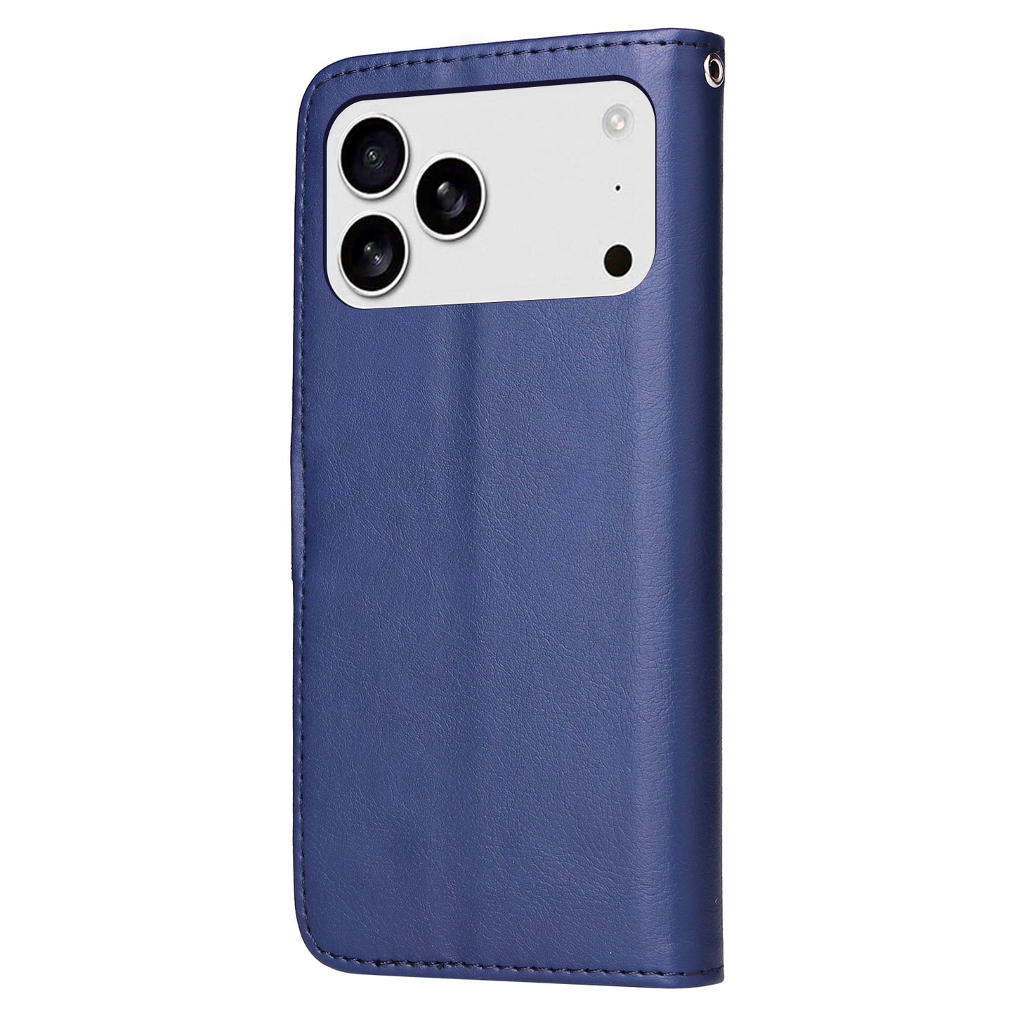 For iPhone 17 Pro Max Case 2 in 1 Detachable Magnetic Leather Wallet Mobile Cover with Strap - Blue