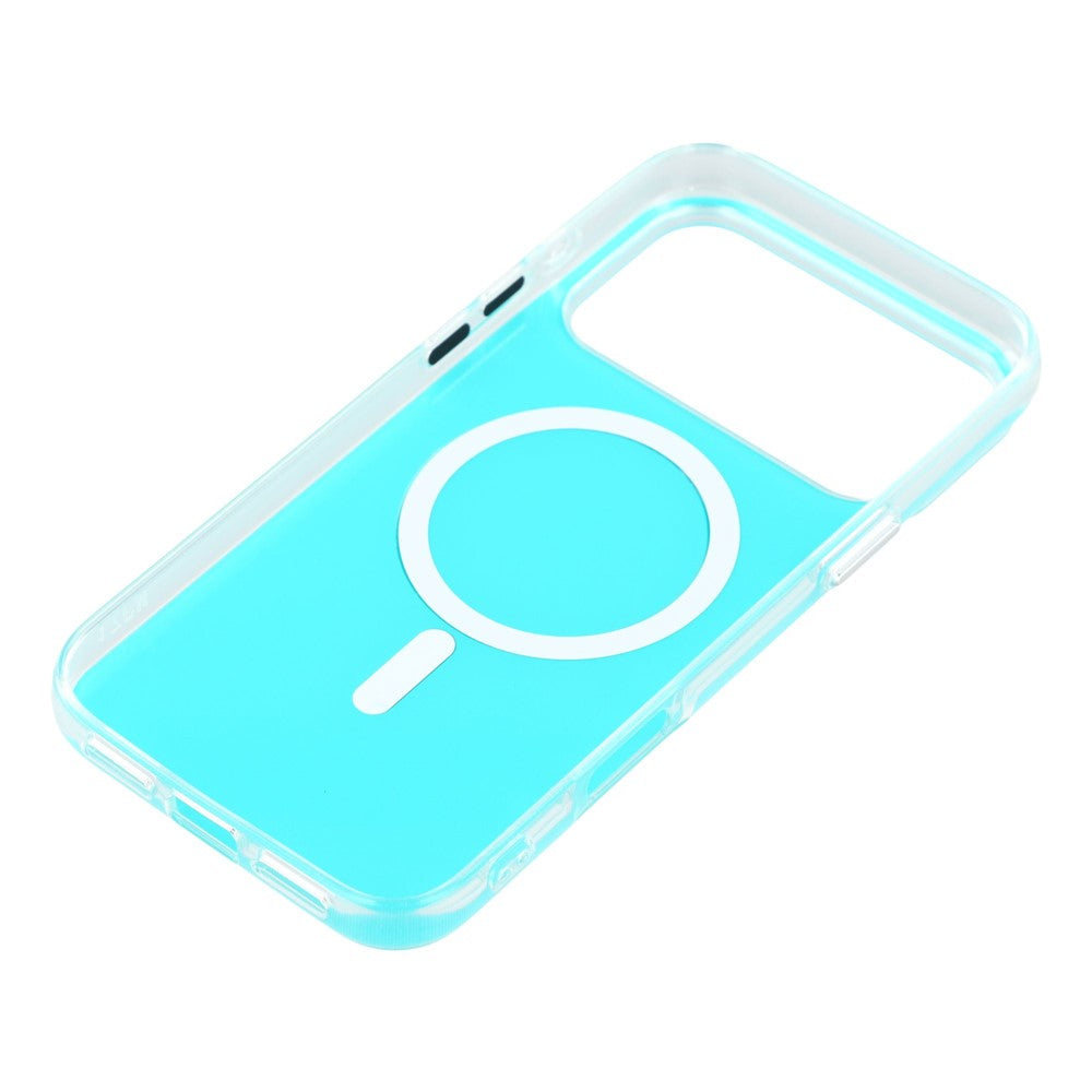 For iPhone 17 Pro Max Case Compatible with MagSafe TPU + PC Iridescent Aesthetic Phone Cover - Blue