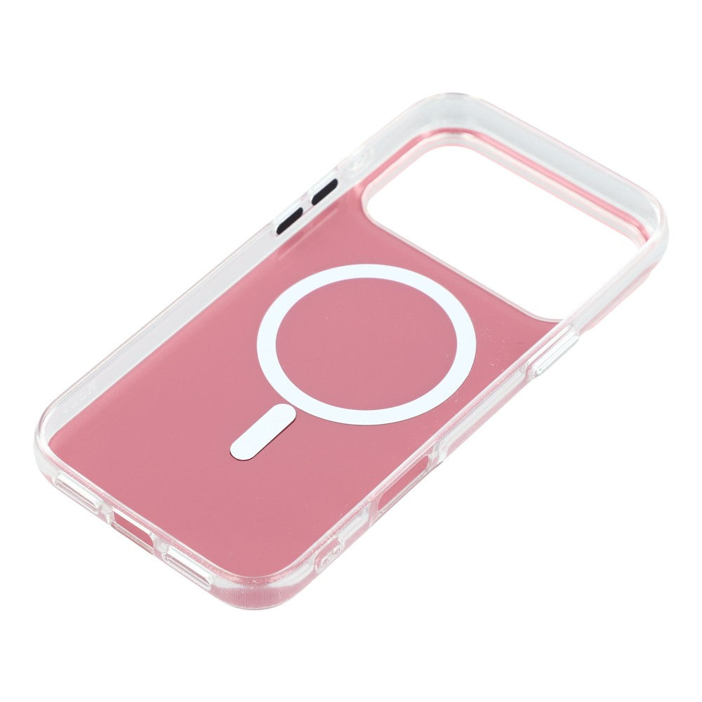 For iPhone 17 Pro Max Case Compatible with MagSafe TPU + PC Iridescent Aesthetic Phone Cover - Pink