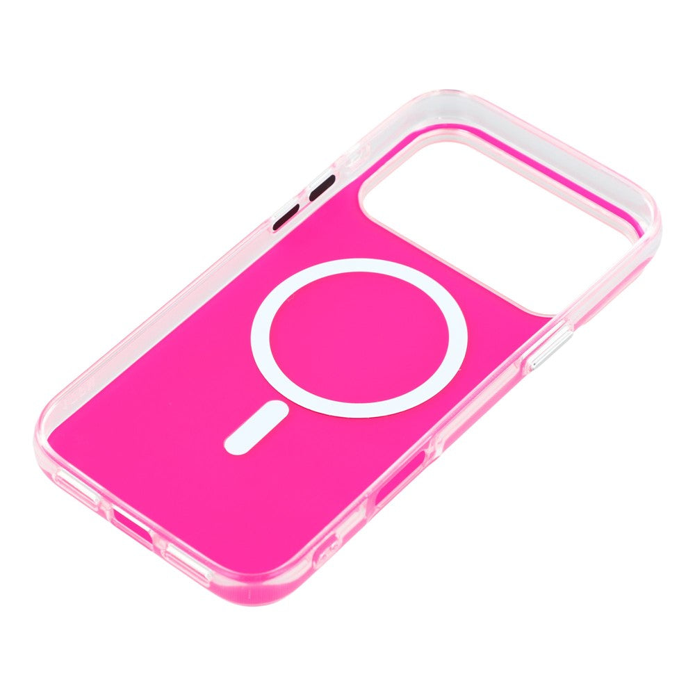 For iPhone 17 Pro Max Case Compatible with MagSafe TPU + PC Iridescent Aesthetic Phone Cover - Rose