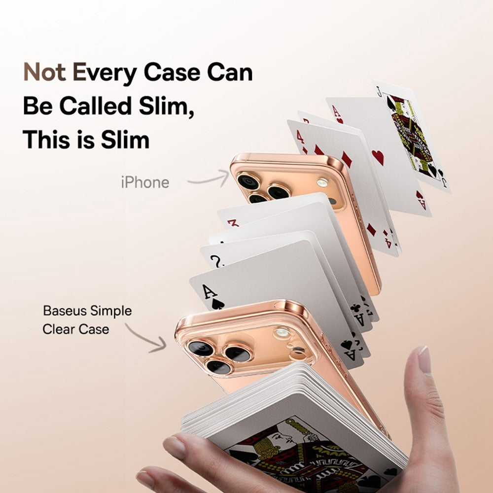 BASEUS Simple Series For iPhone 17 Pro Max Case Anti-Drop Transparent Soft TPU Cell Phone Cover