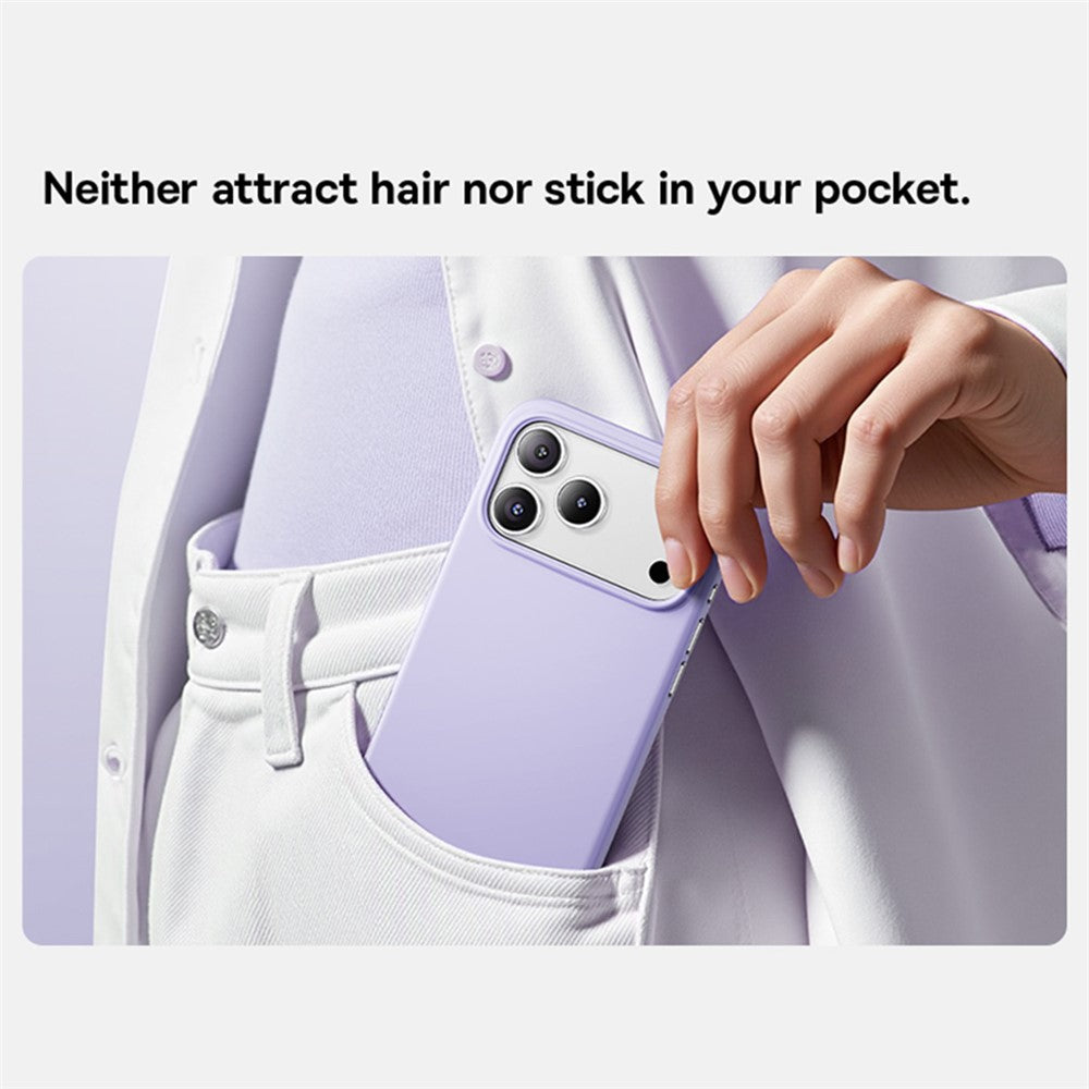 BASEUS For iPhone 17 Pro Max Case Compatible with MagSafe Liquid Silicone 0.2mm Phone Back Cover - Purple