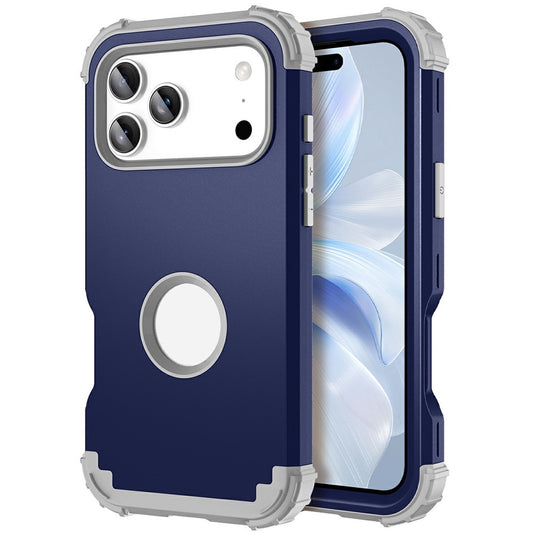 L-Style For iPhone 17 Pro Max Case Shockproof PC + TPU Phone Back Cover - Navy Blue