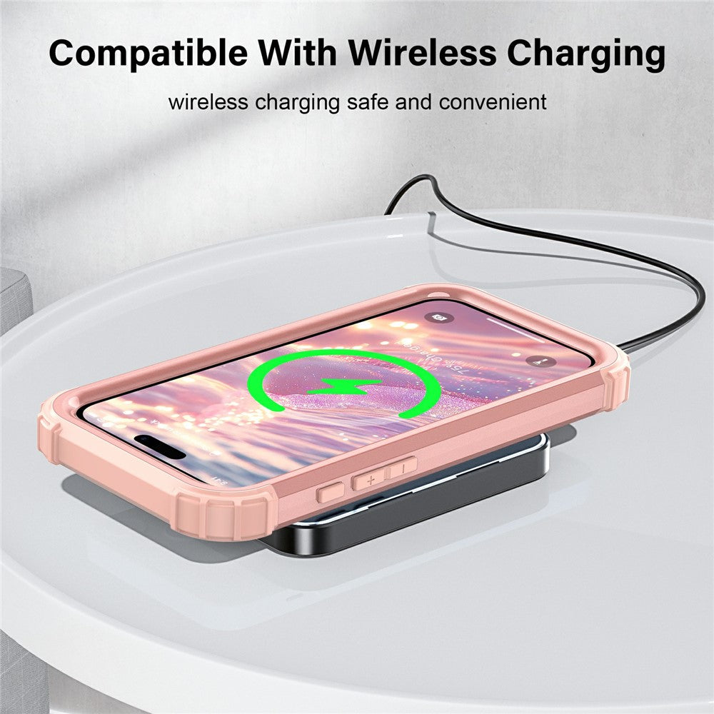 L-Style For iPhone 17 Pro Max Case Shockproof PC + TPU Phone Back Cover - Rose Gold