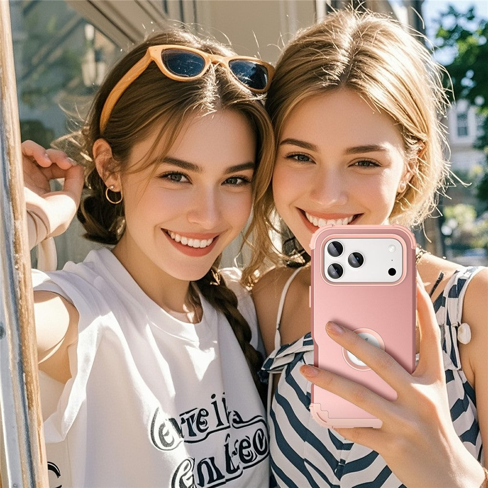 L-Style For iPhone 17 Pro Max Case Shockproof PC + TPU Phone Back Cover - Rose Gold