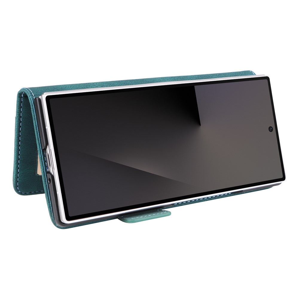 For Samsung Galaxy Z Fold7 5G Case Leather Wallet Flip Phone Cover with Hardware Decor - Blue